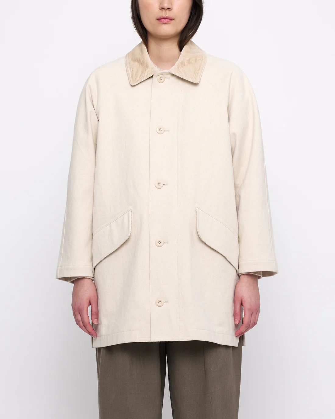 mid-length duster coat