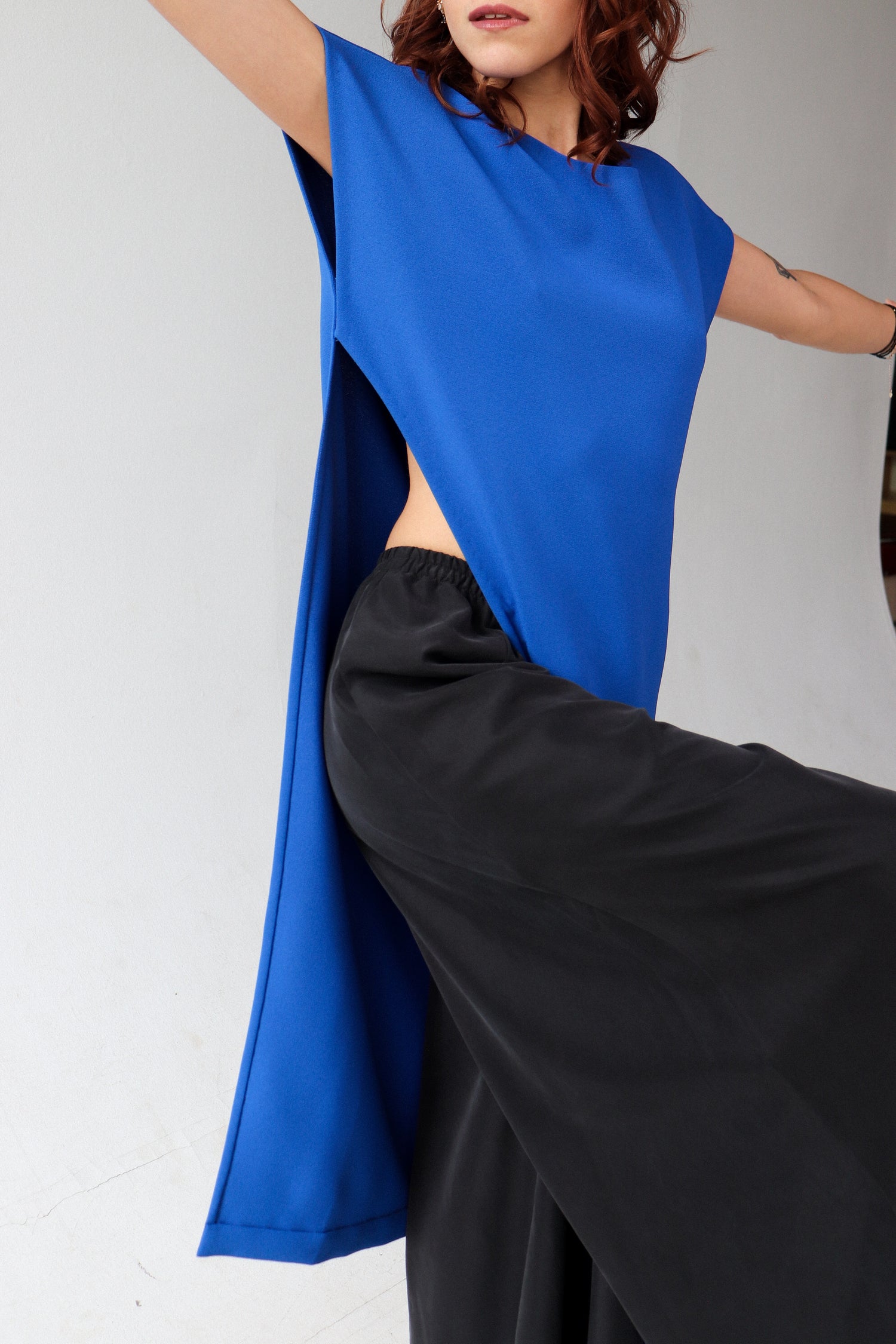 papaya back v dolman pocket dress/tunic