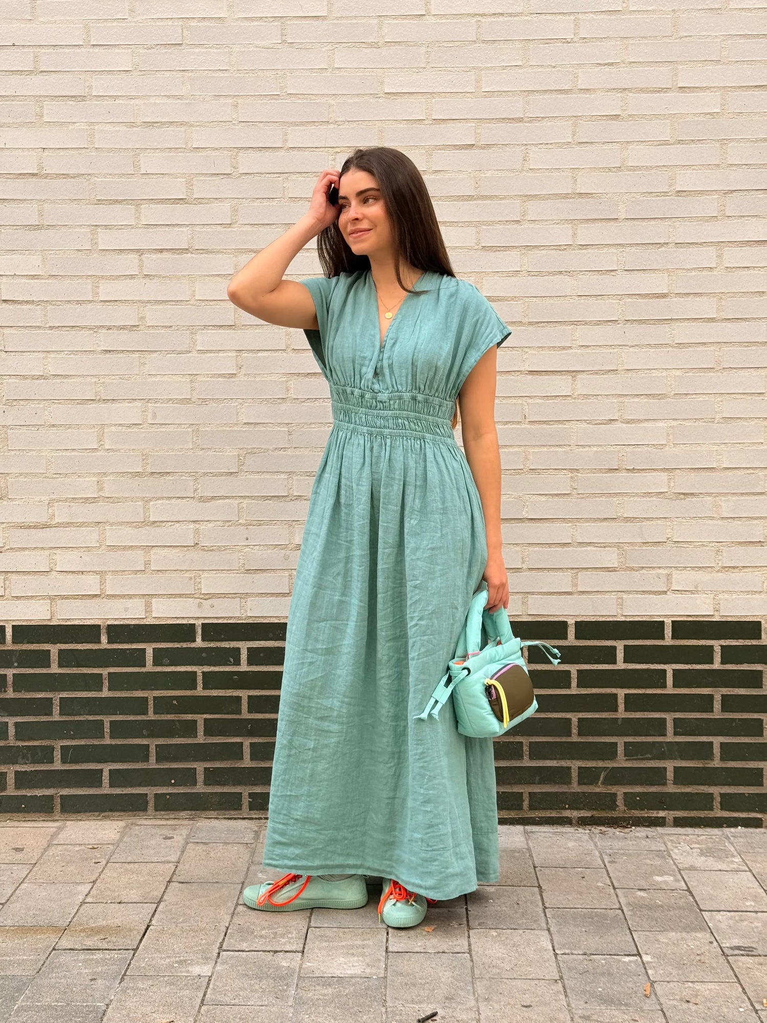 caricia linen dress