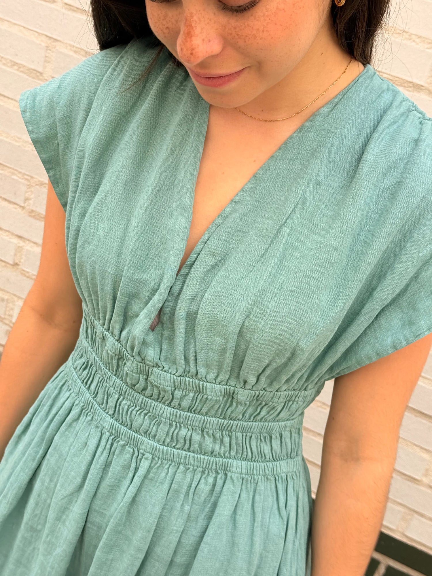 caricia linen dress