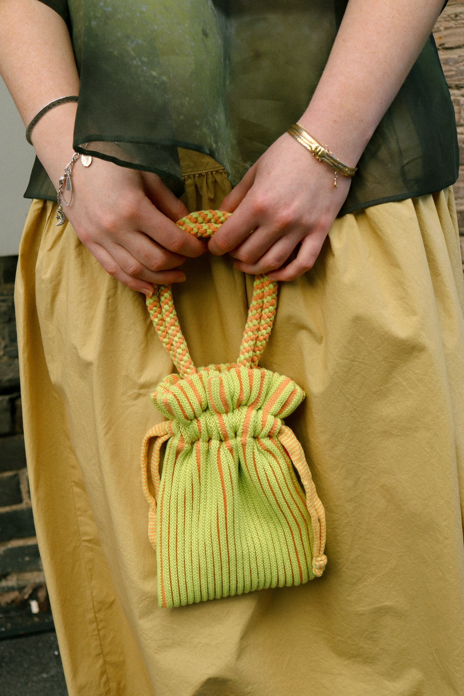 candy stripe mini tote