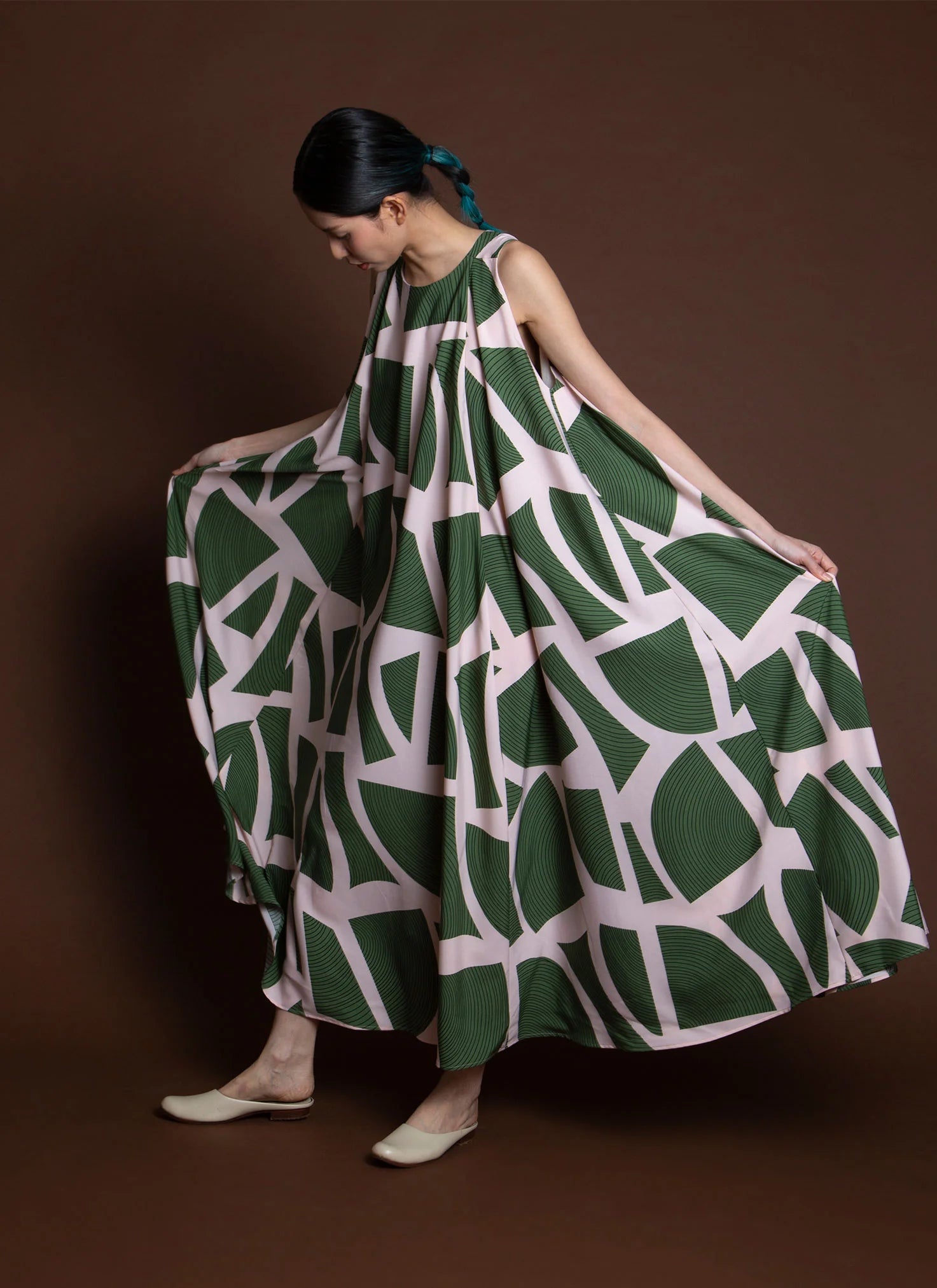 culantro six-panel maxi tent dress