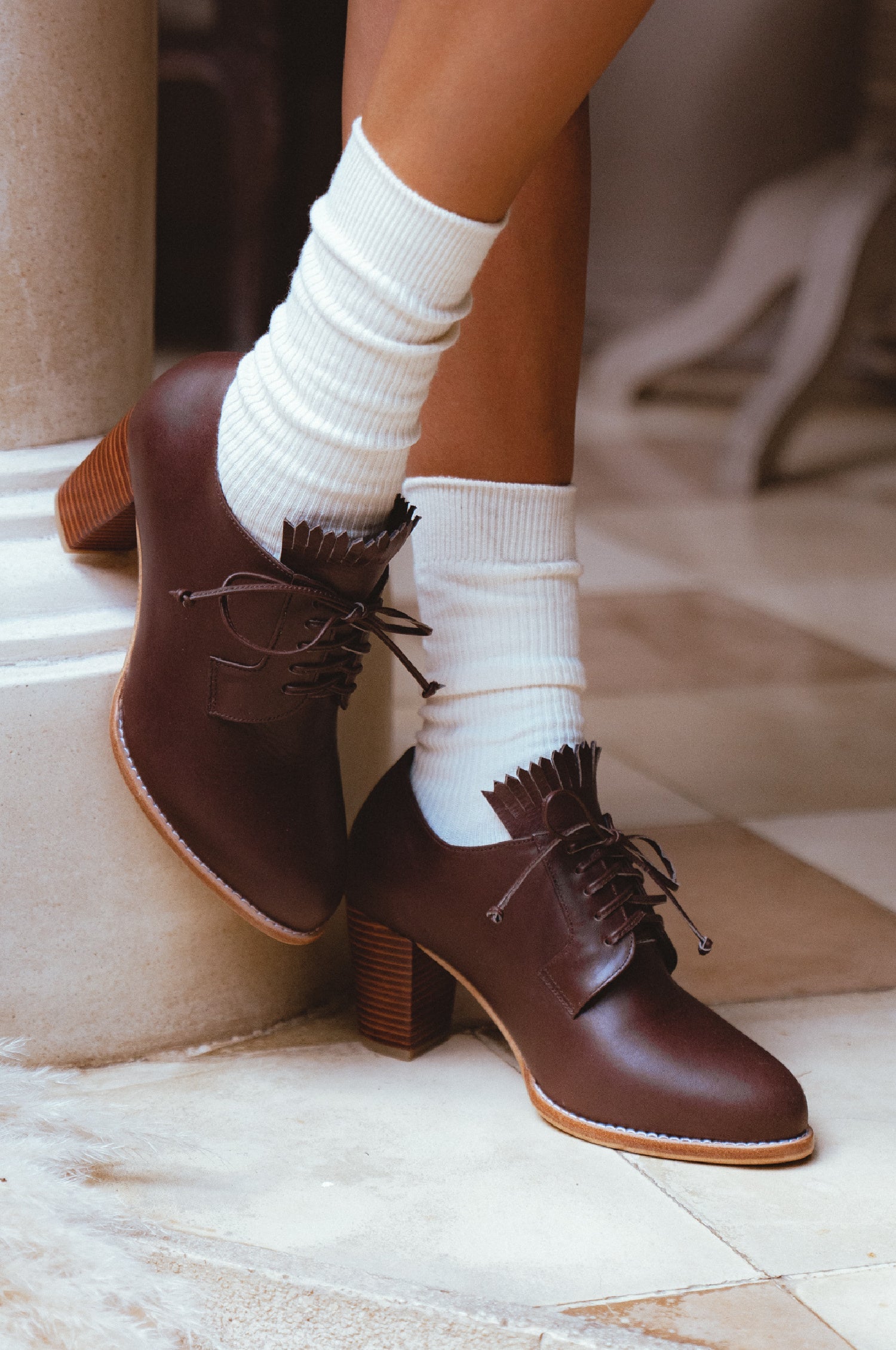 Lyon Lace-up Leather Oxfords by ELF