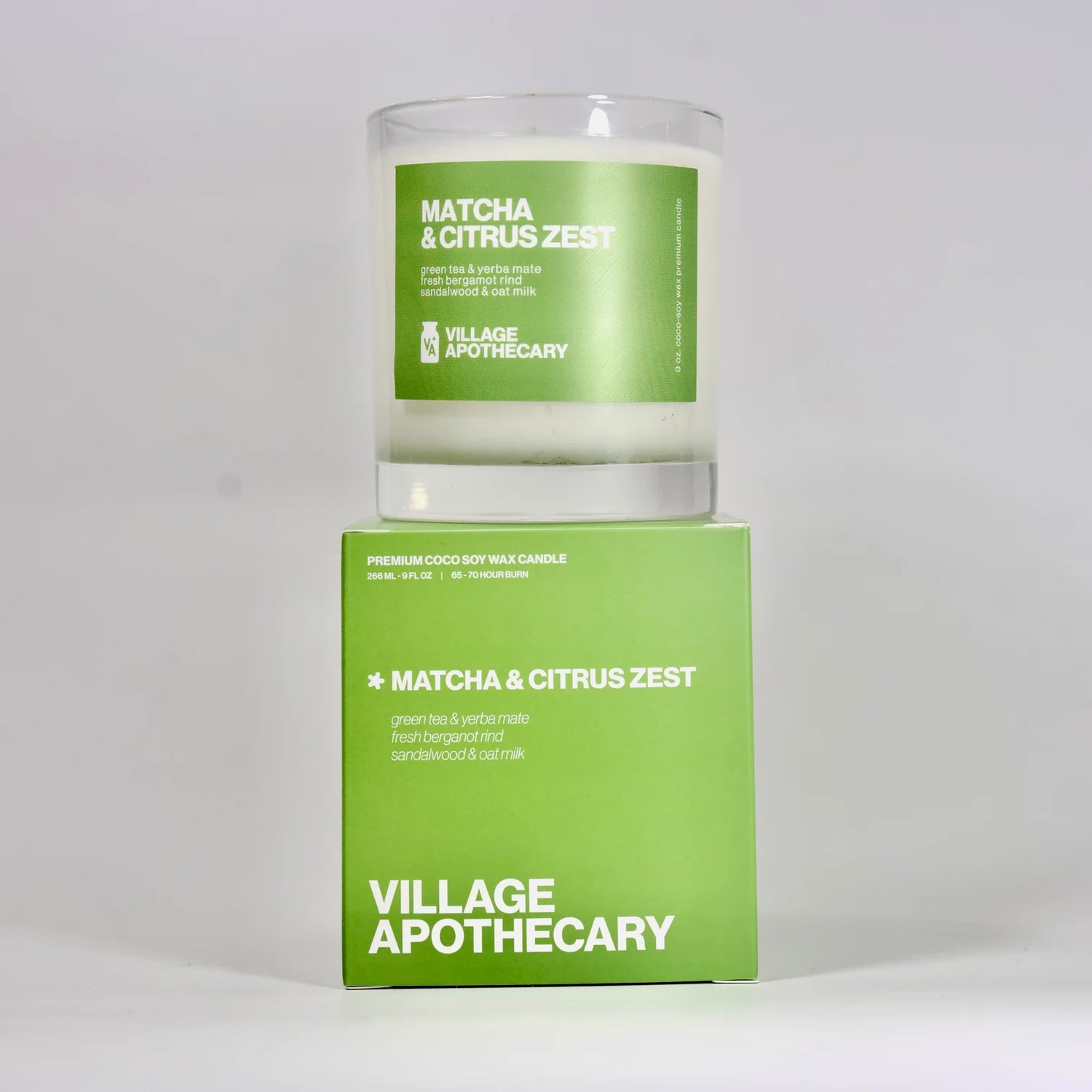 matcha & citrus zest candle