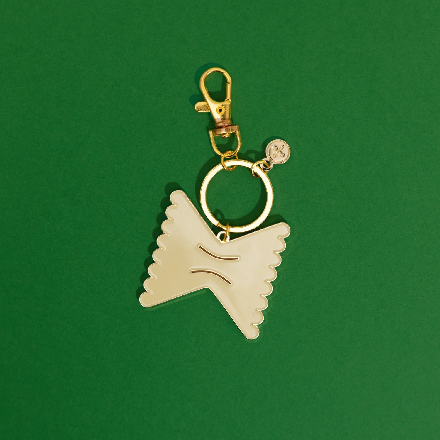 farfalle pasta enamel keychain & bag charm