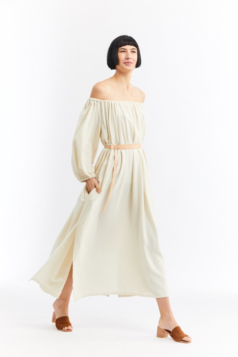 cassatt dress in silk noil