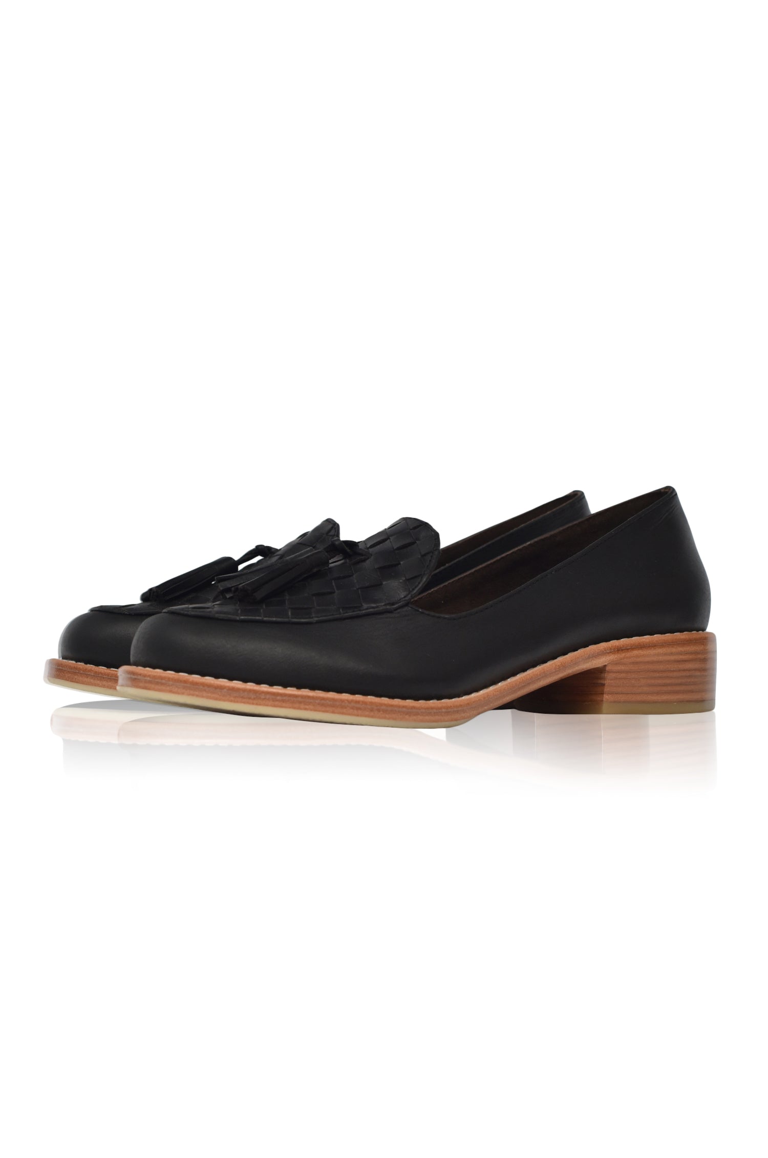 Nikita Woven Leather Loafers by ELF