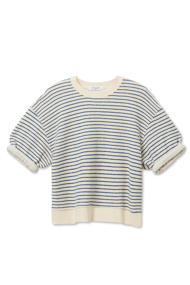 rebecca stripe cotton short sleeve sweatshirt