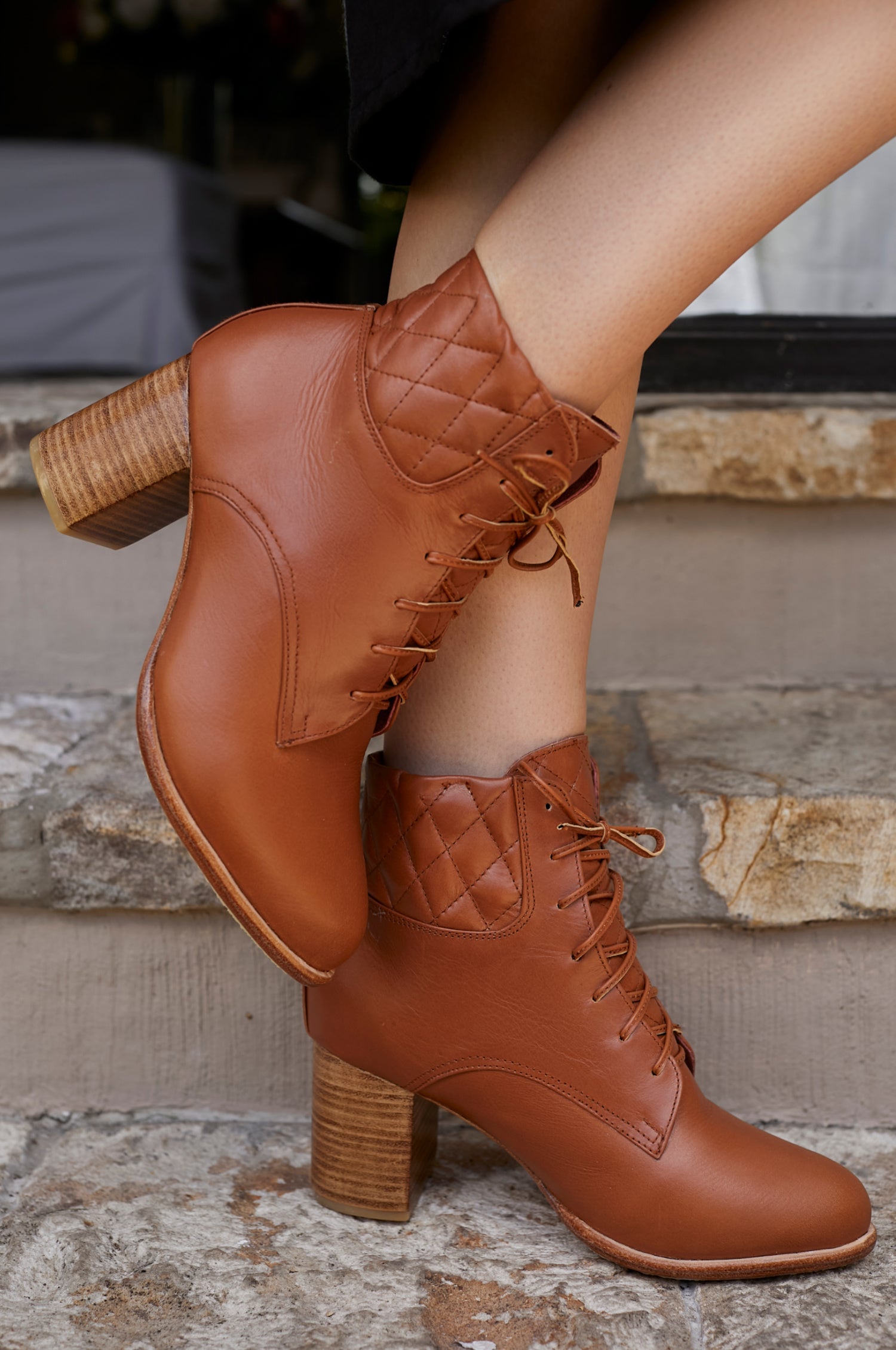 Rising Mara Leather Heel Booties by ELF