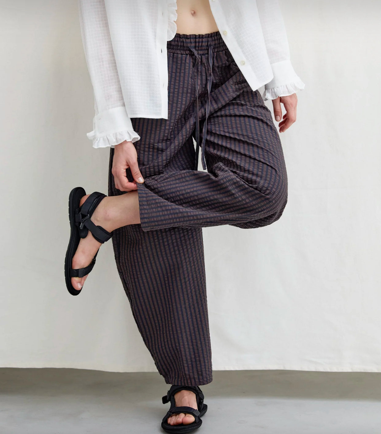 luna seersucker trousers