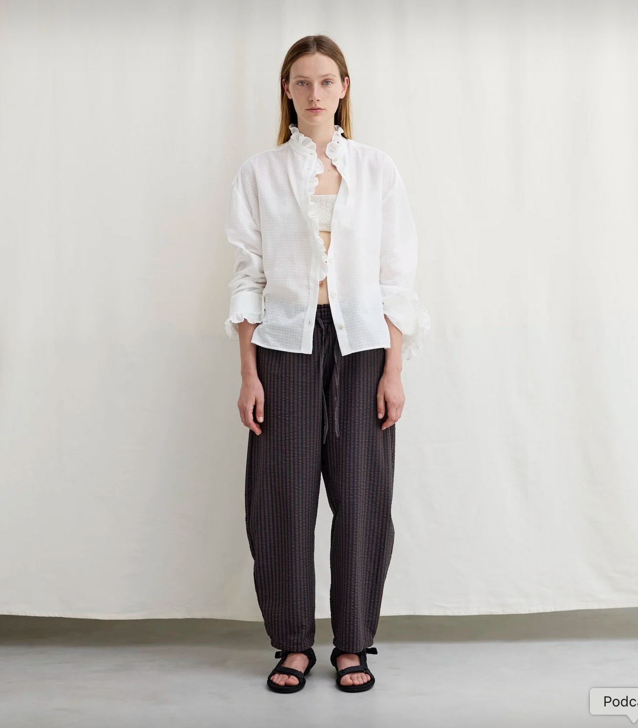 luna seersucker trousers