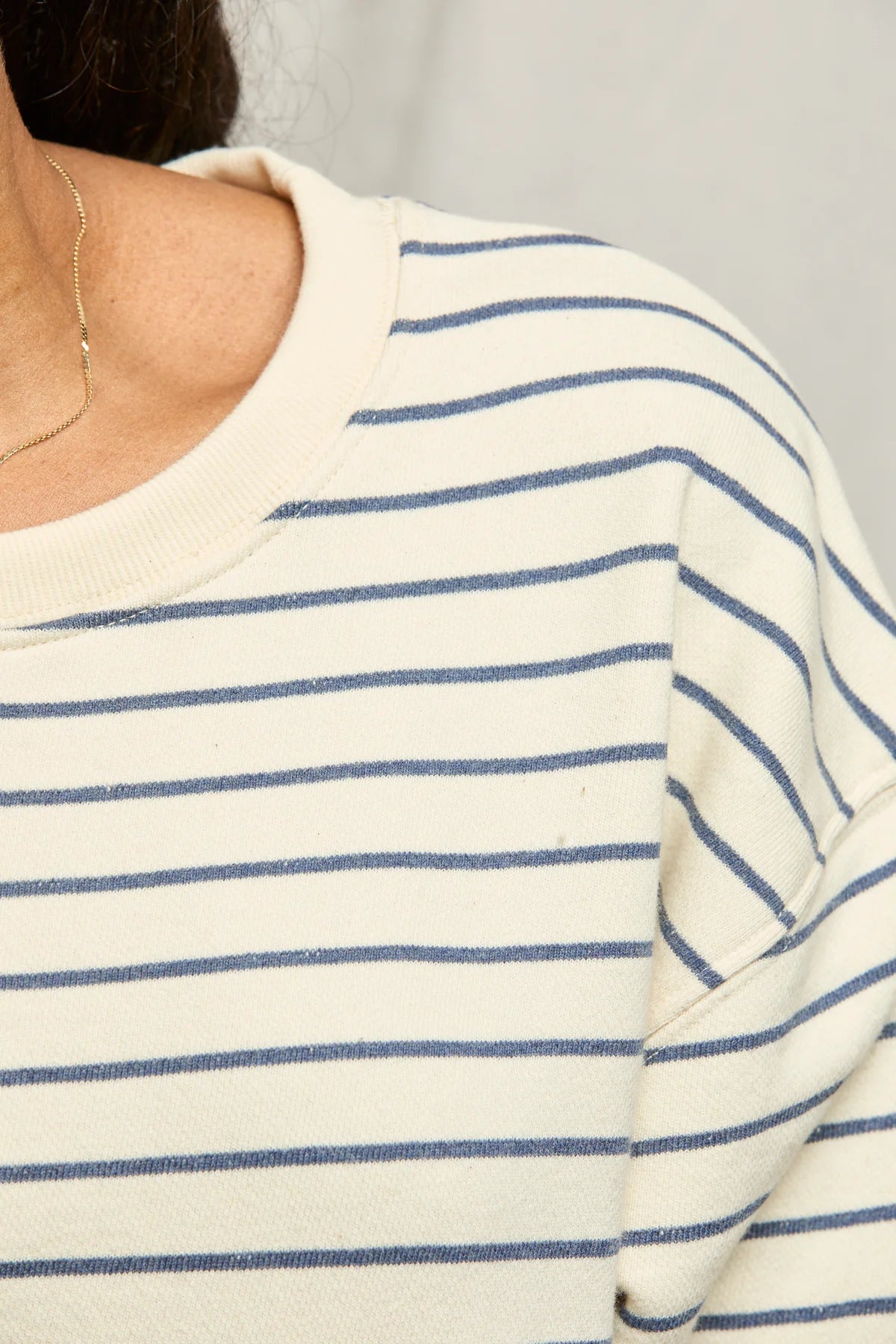 tyler stripe french terry pullover sweatshirt