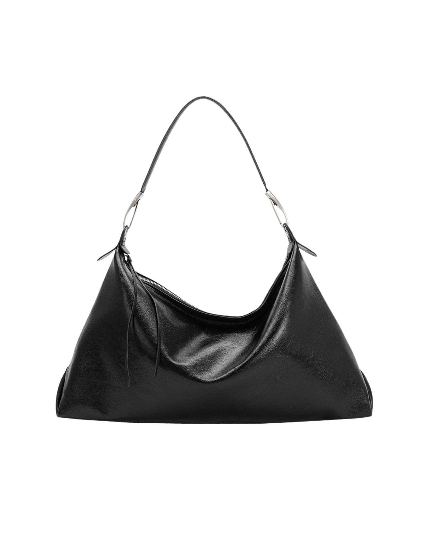 charlie black recycled vegan shoulder bag