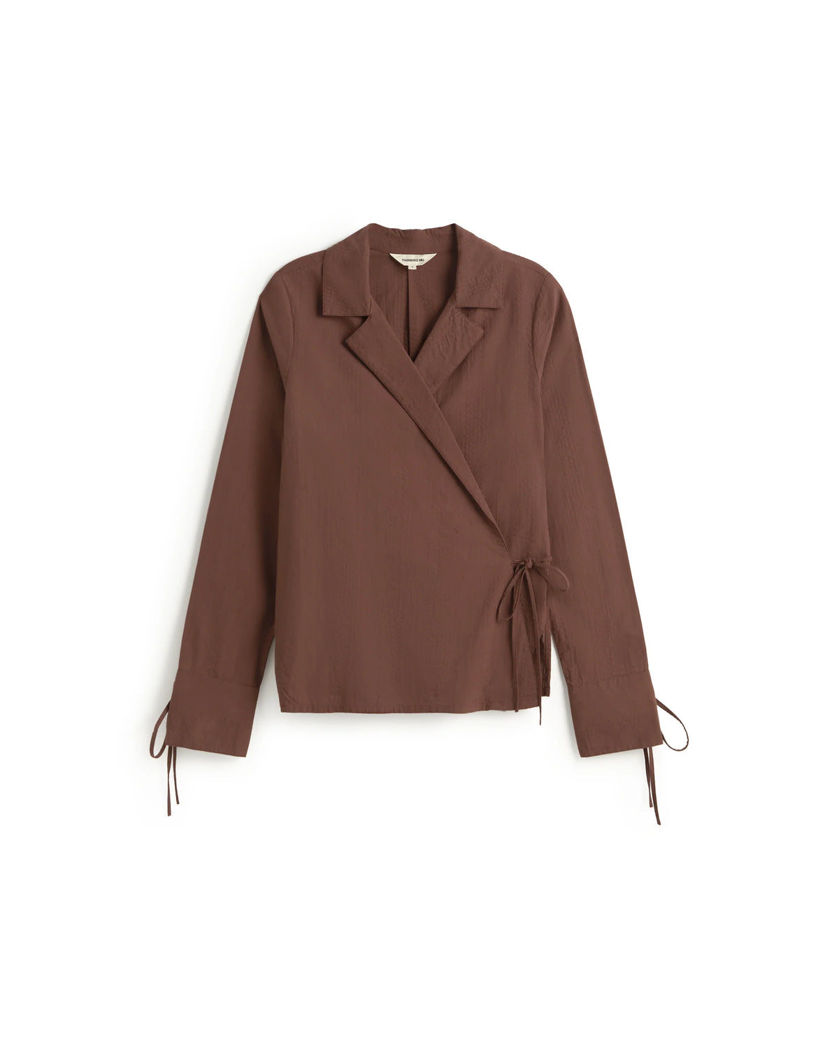 dark wine seersucker lenie blouse