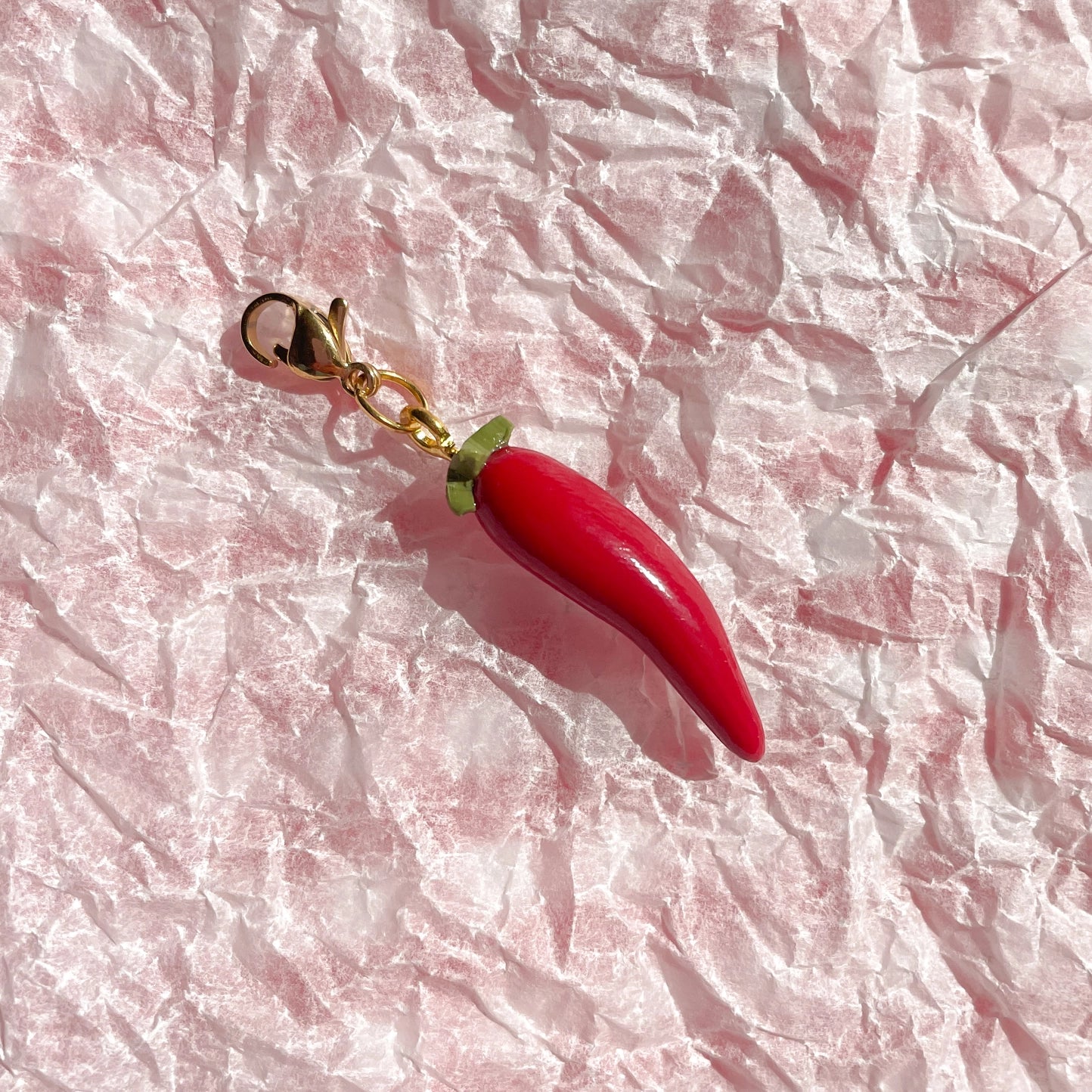 chili pepper bag charm