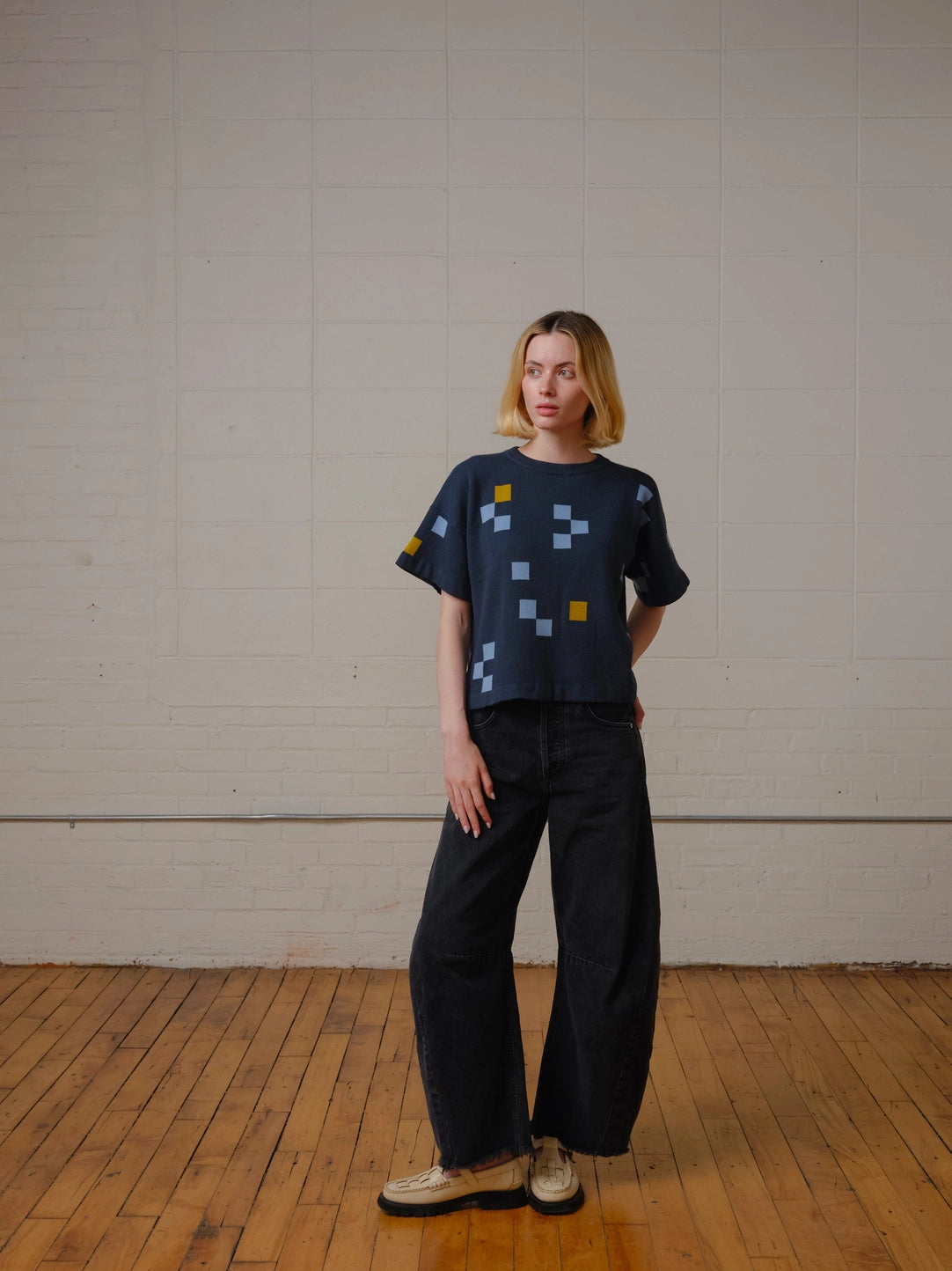 albers short sleeve sweater tee