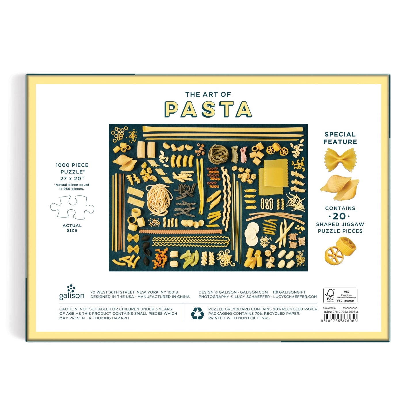 the art of pasta 1000 piece puzzle with shaped pieces