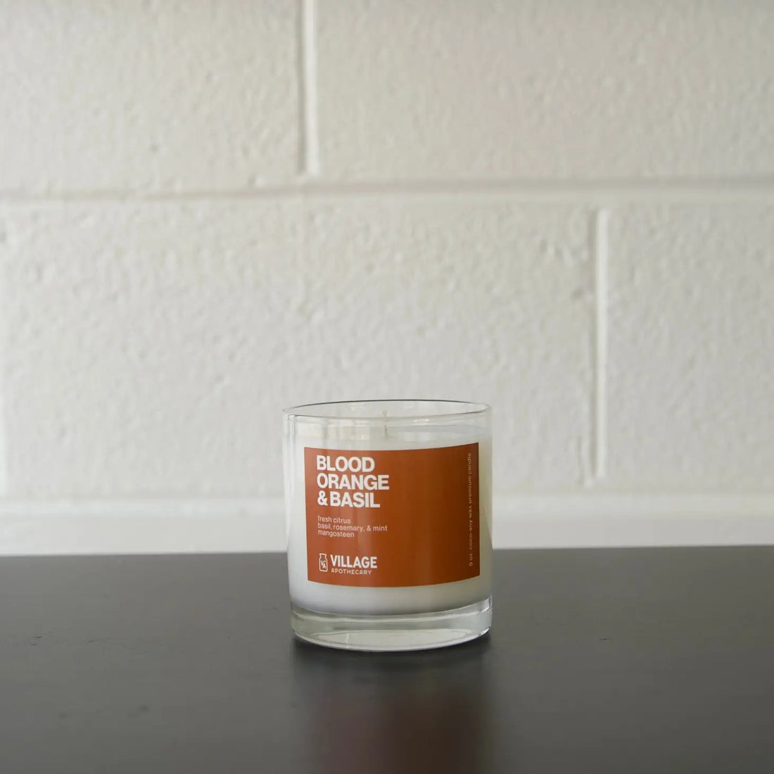blood orange + basil candle