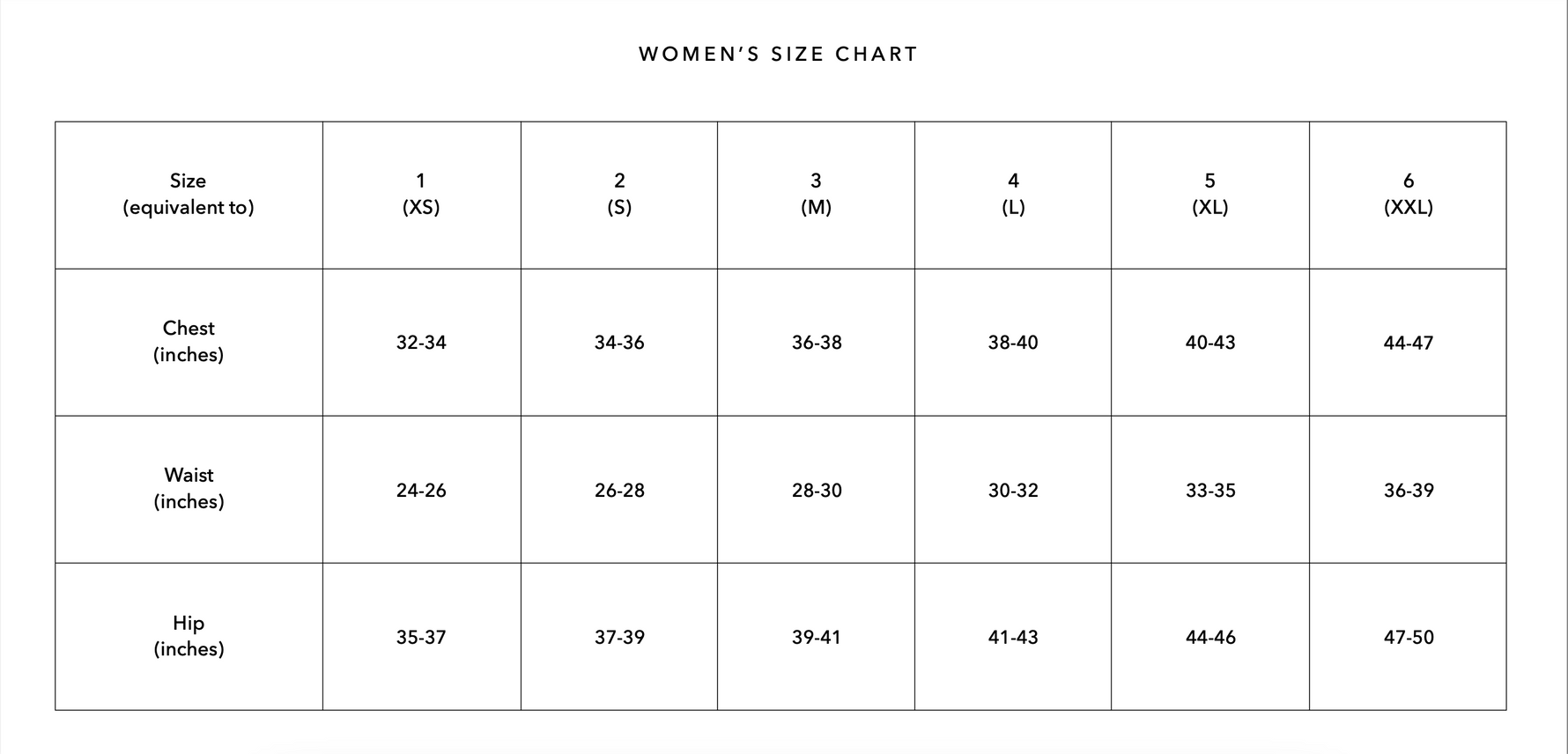 alabama chanin womens size chart