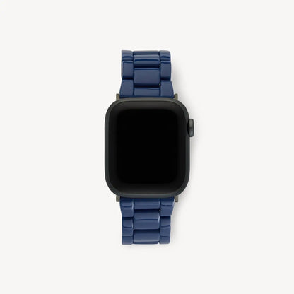 machete apple watch band in french navy with black hardware finishes