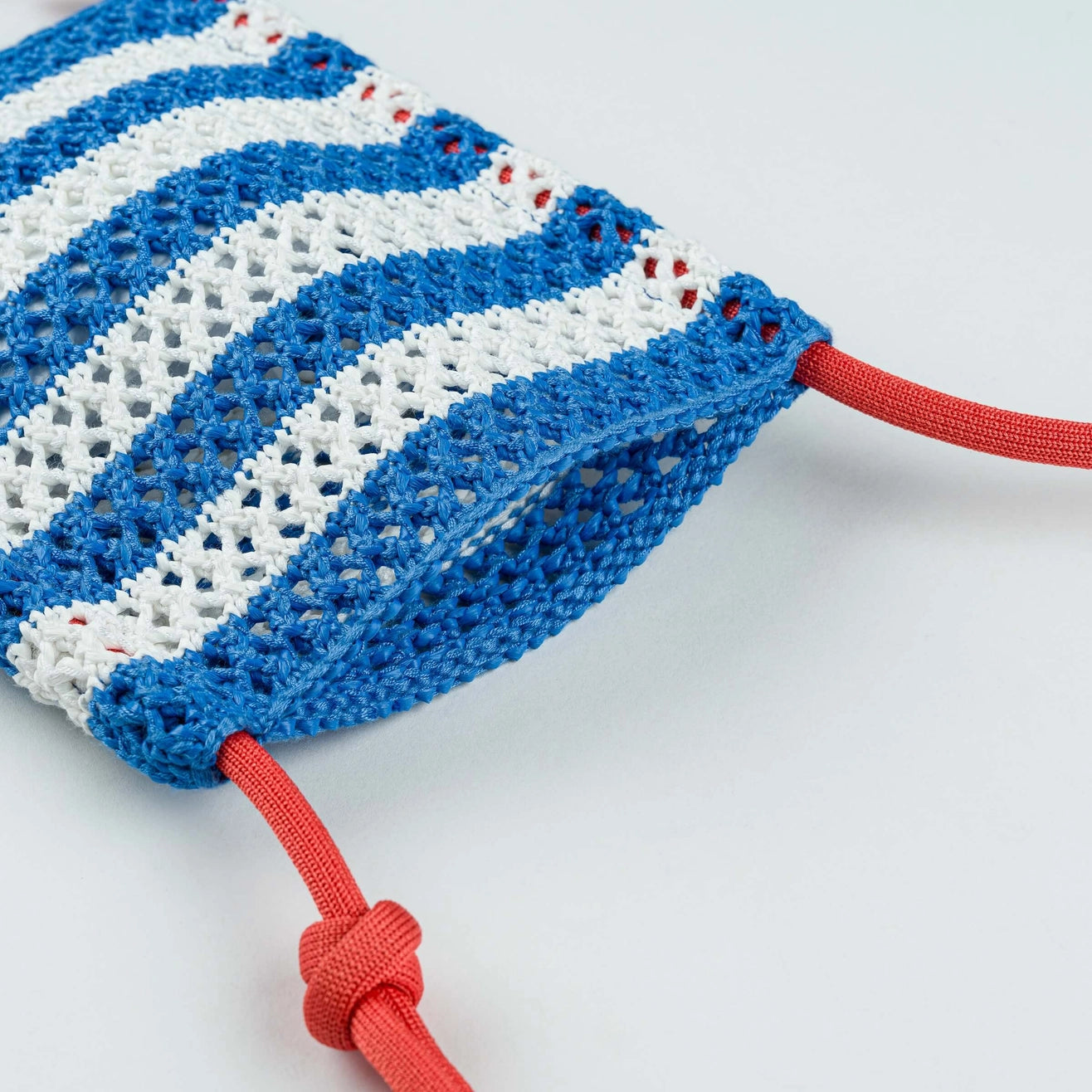 stripe raffia phone sling