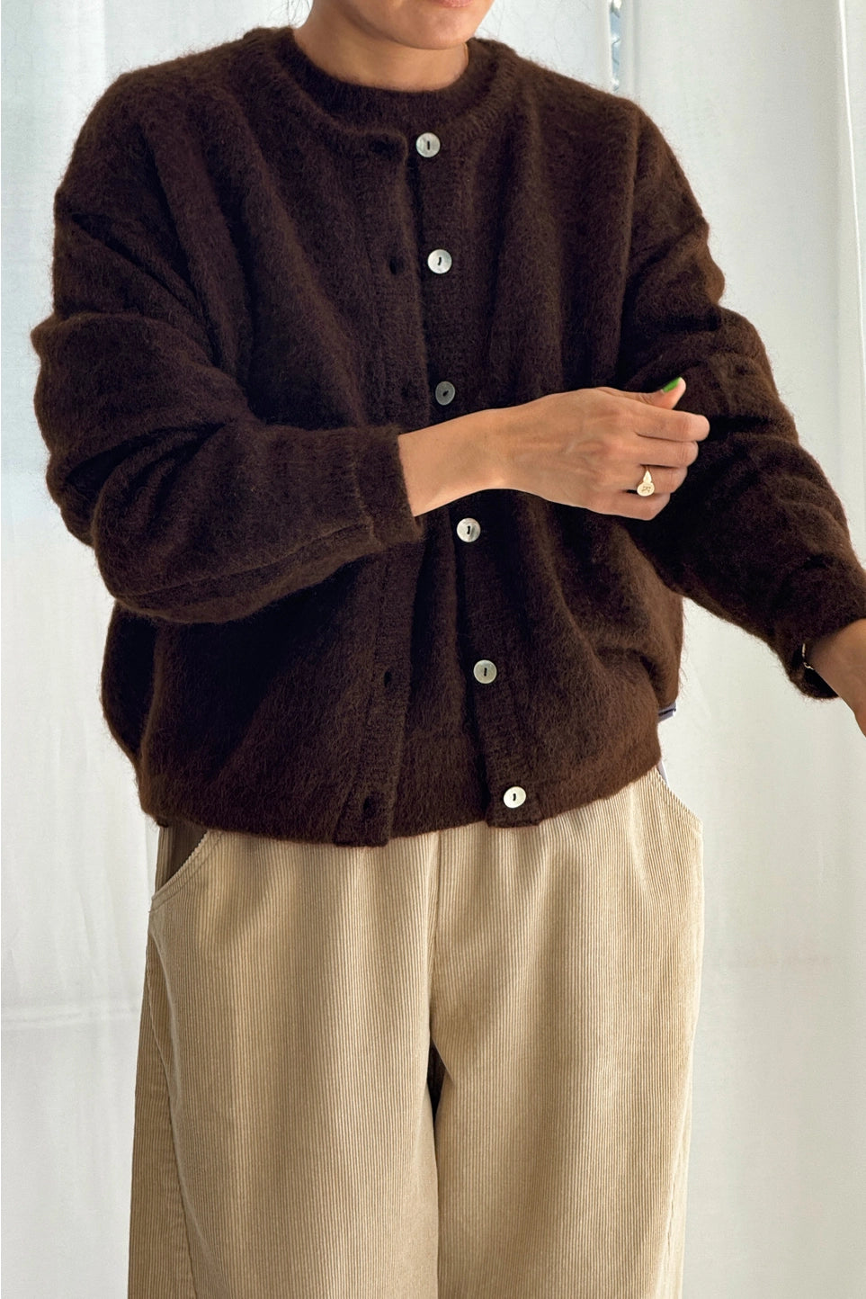 leila mohair cardigan