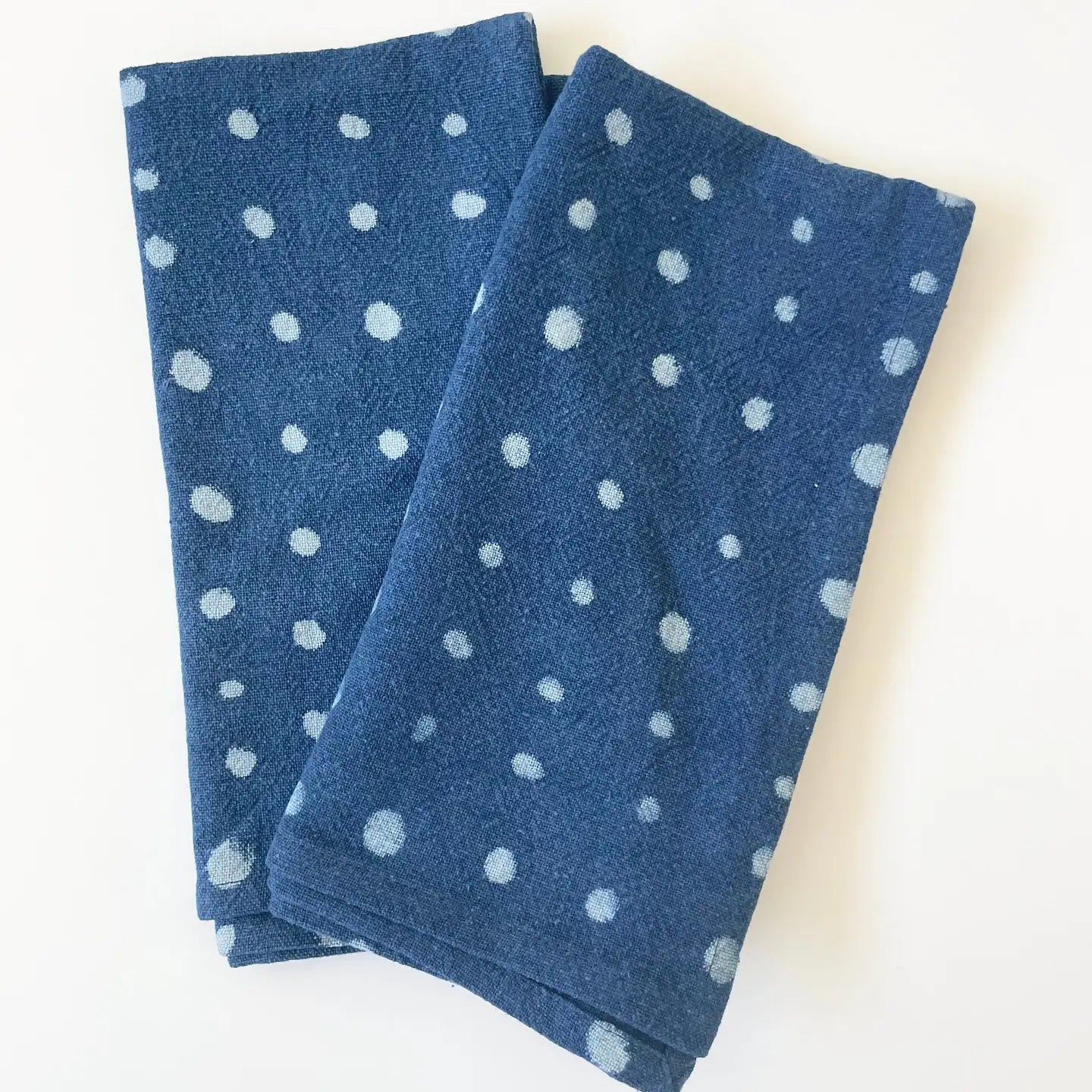 indigo dots napkins
