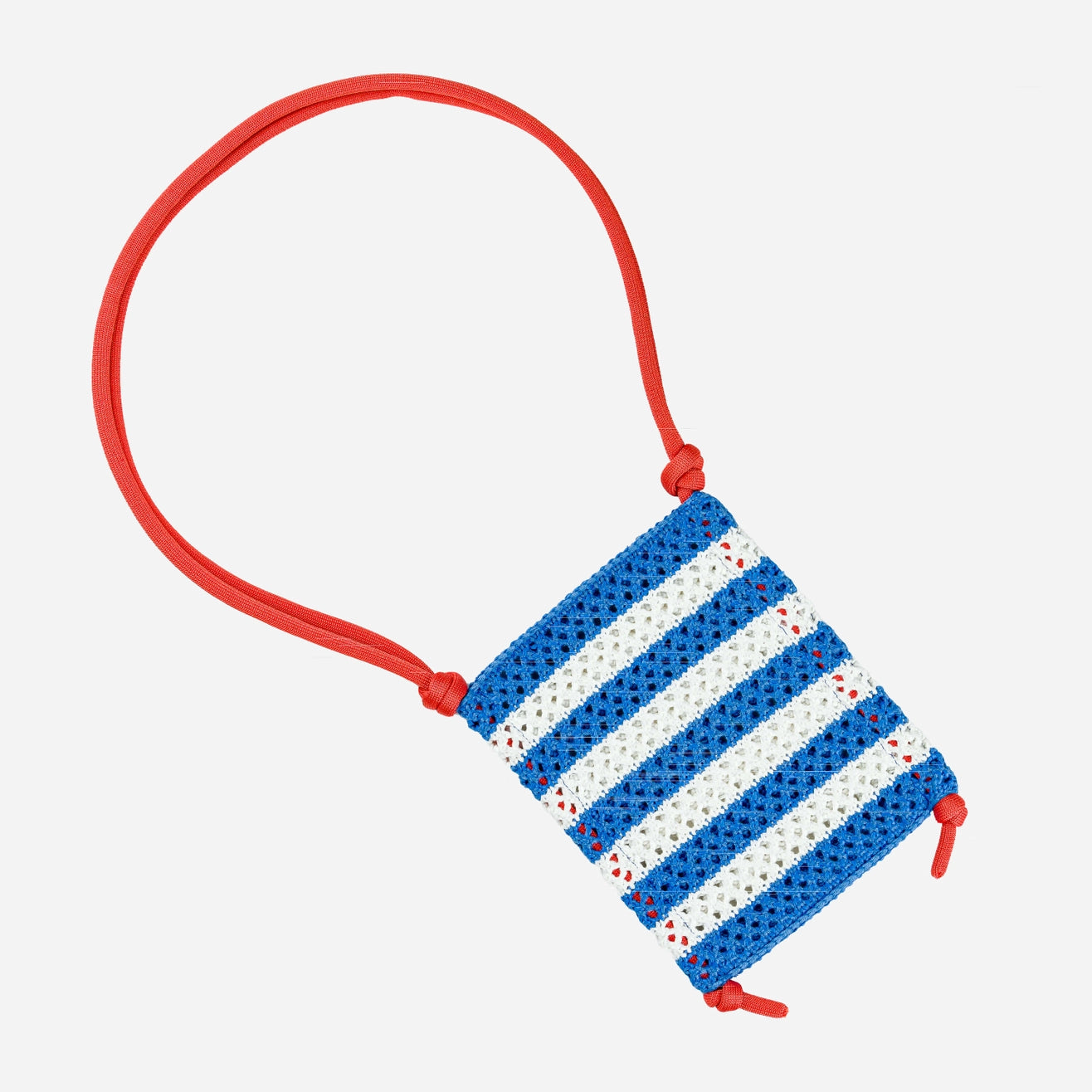 stripe raffia phone sling