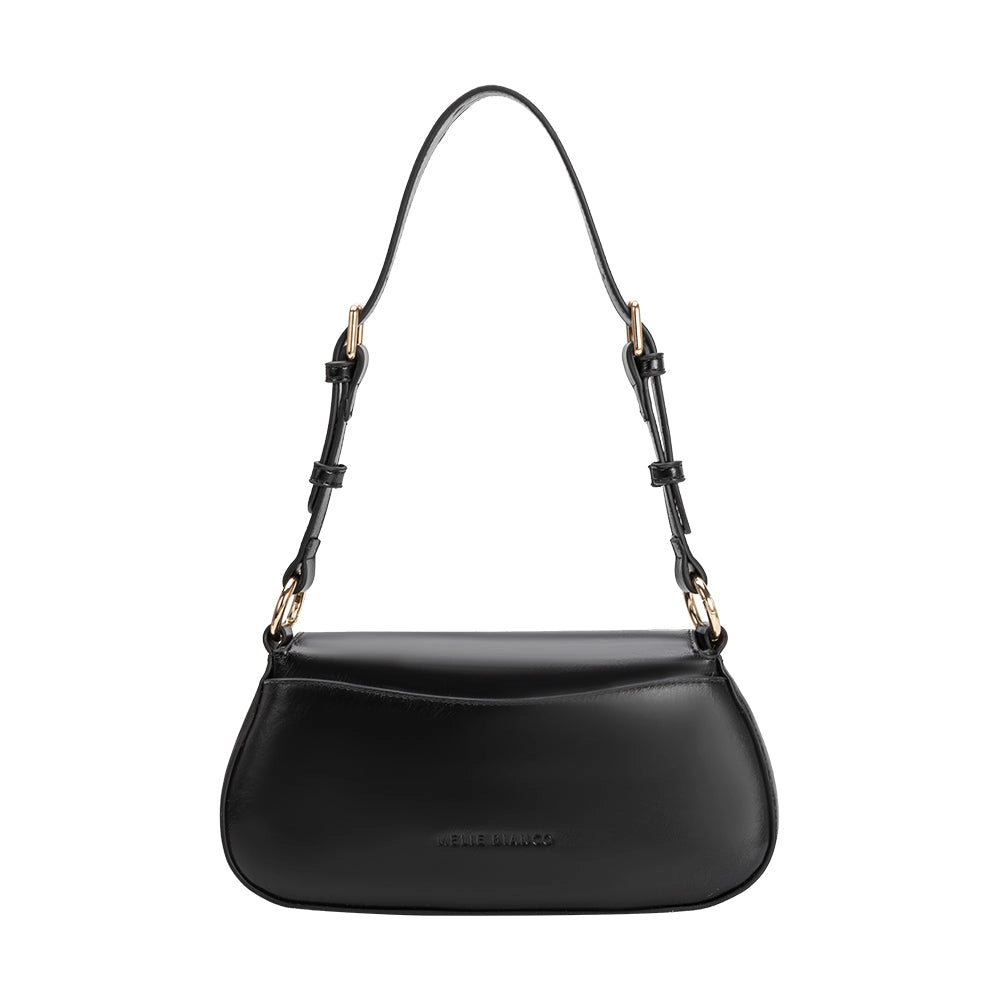 amari black recycled vegan shoulder bag
