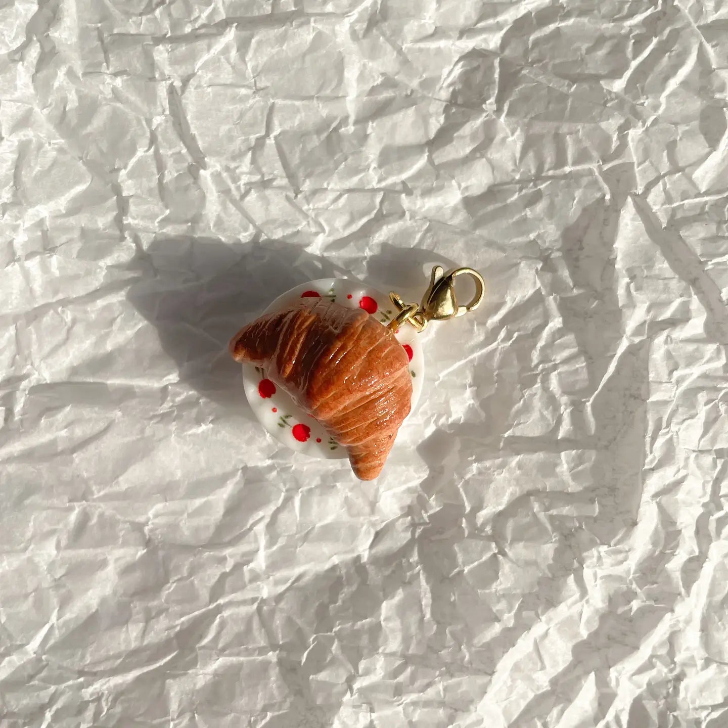 croissant bag charm