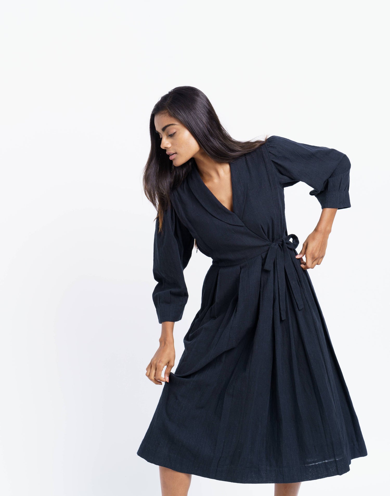 iconic wrap-around midi dress