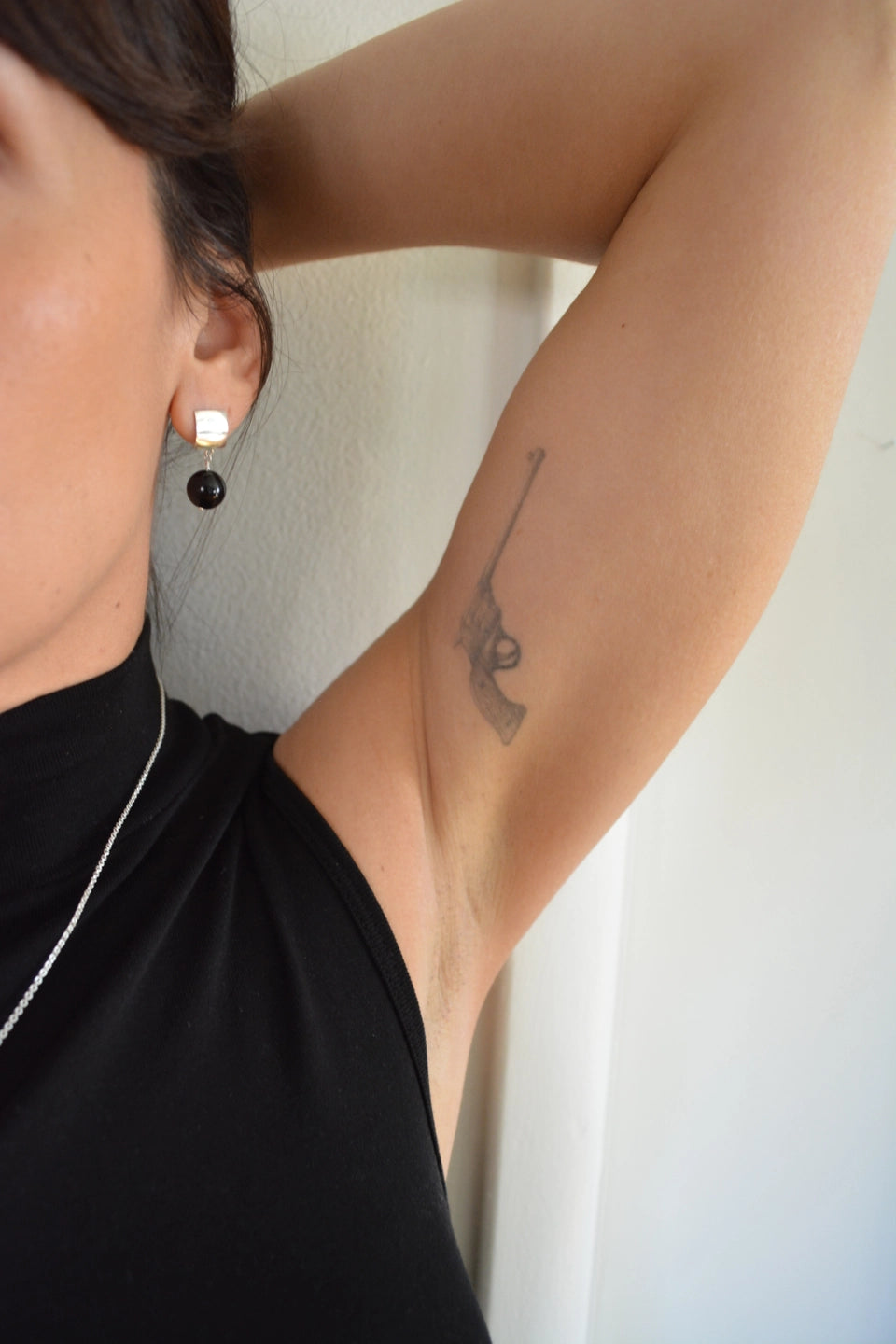 silver onyx earrings