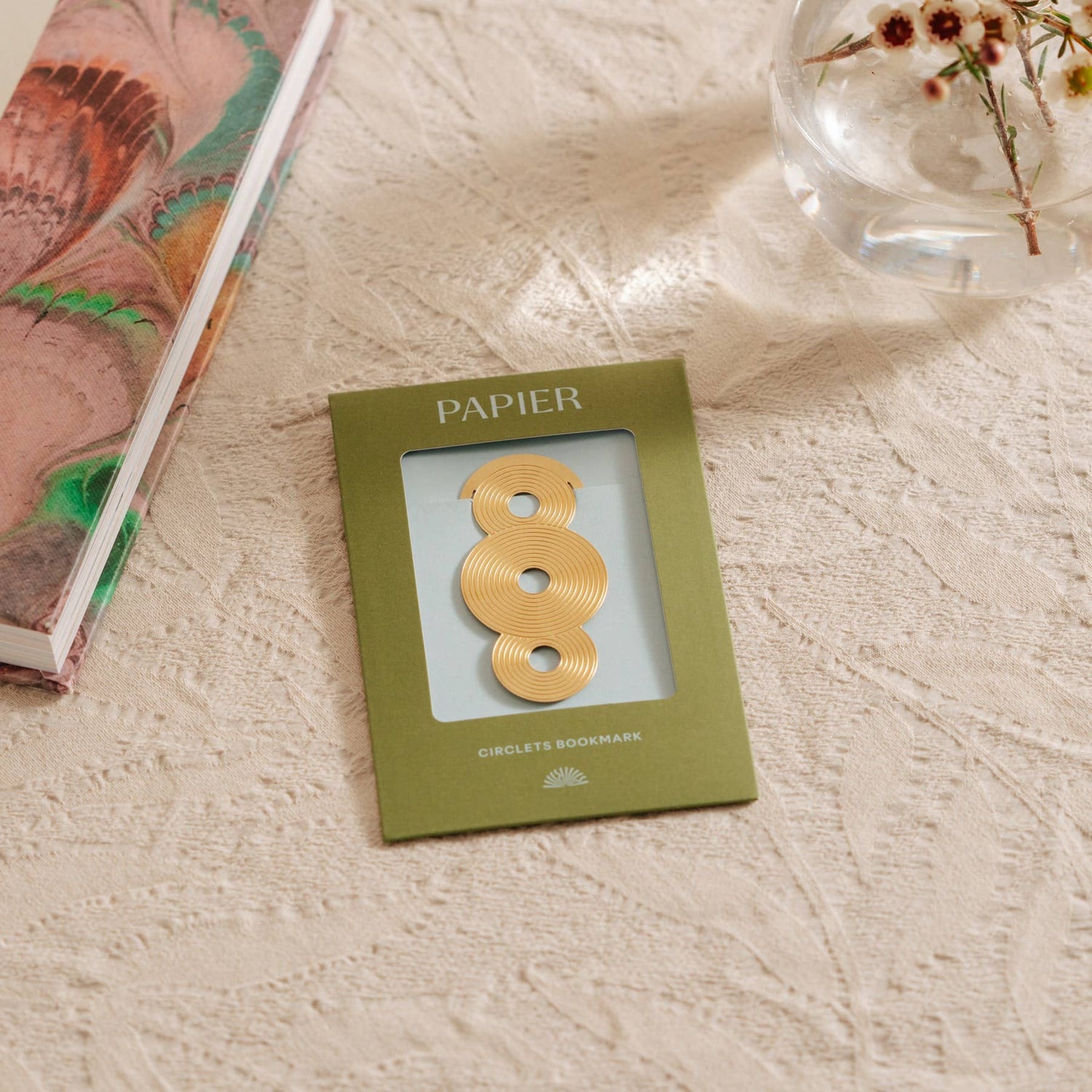 circlets brass bookmark