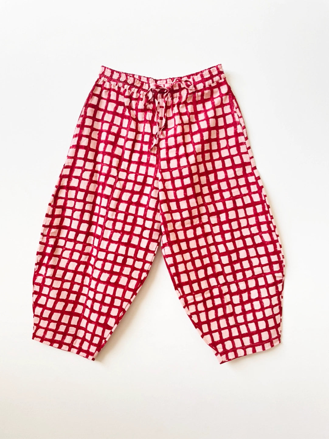 marius pant madder and pink check