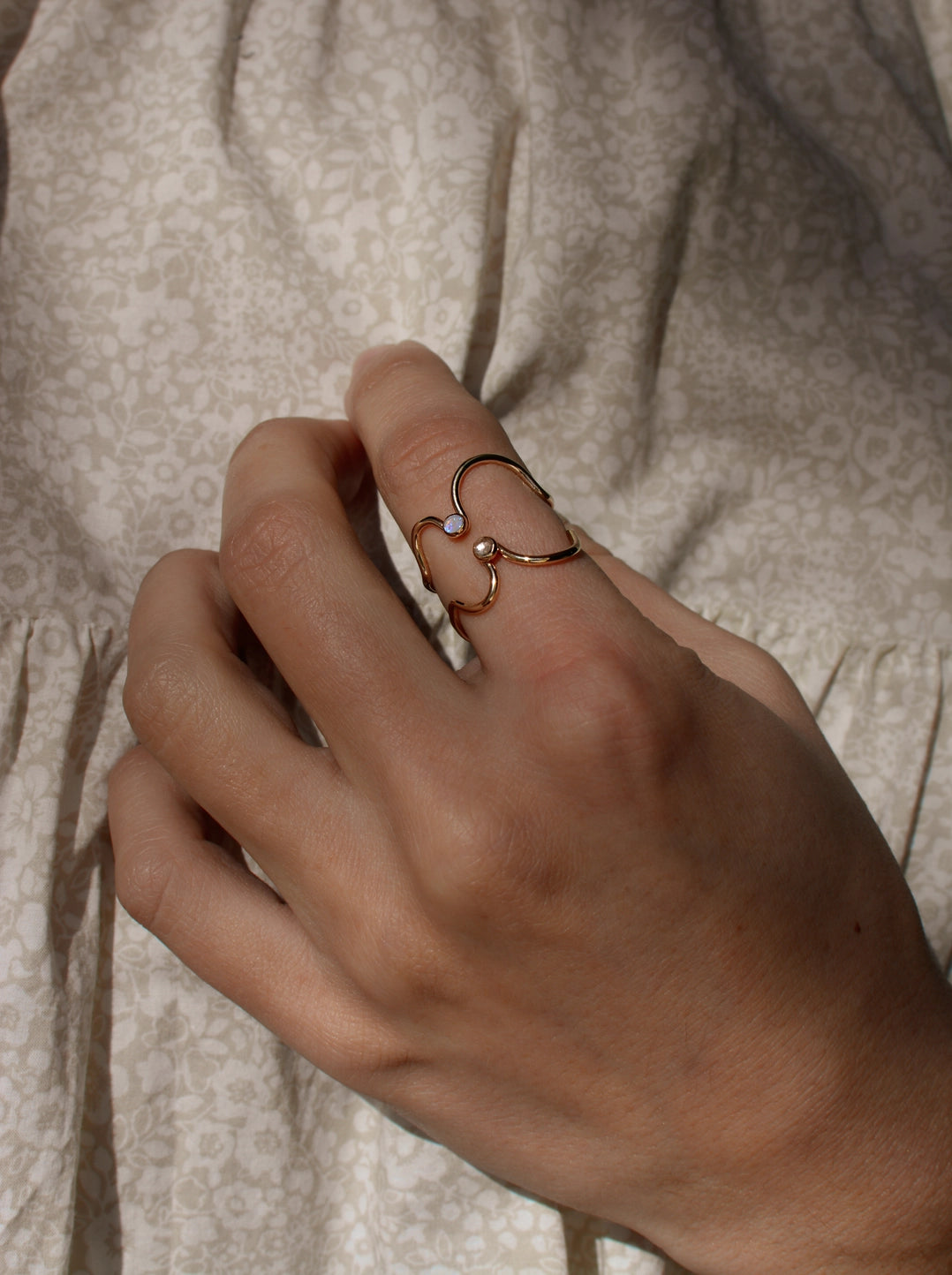 cloud ring - australian opal