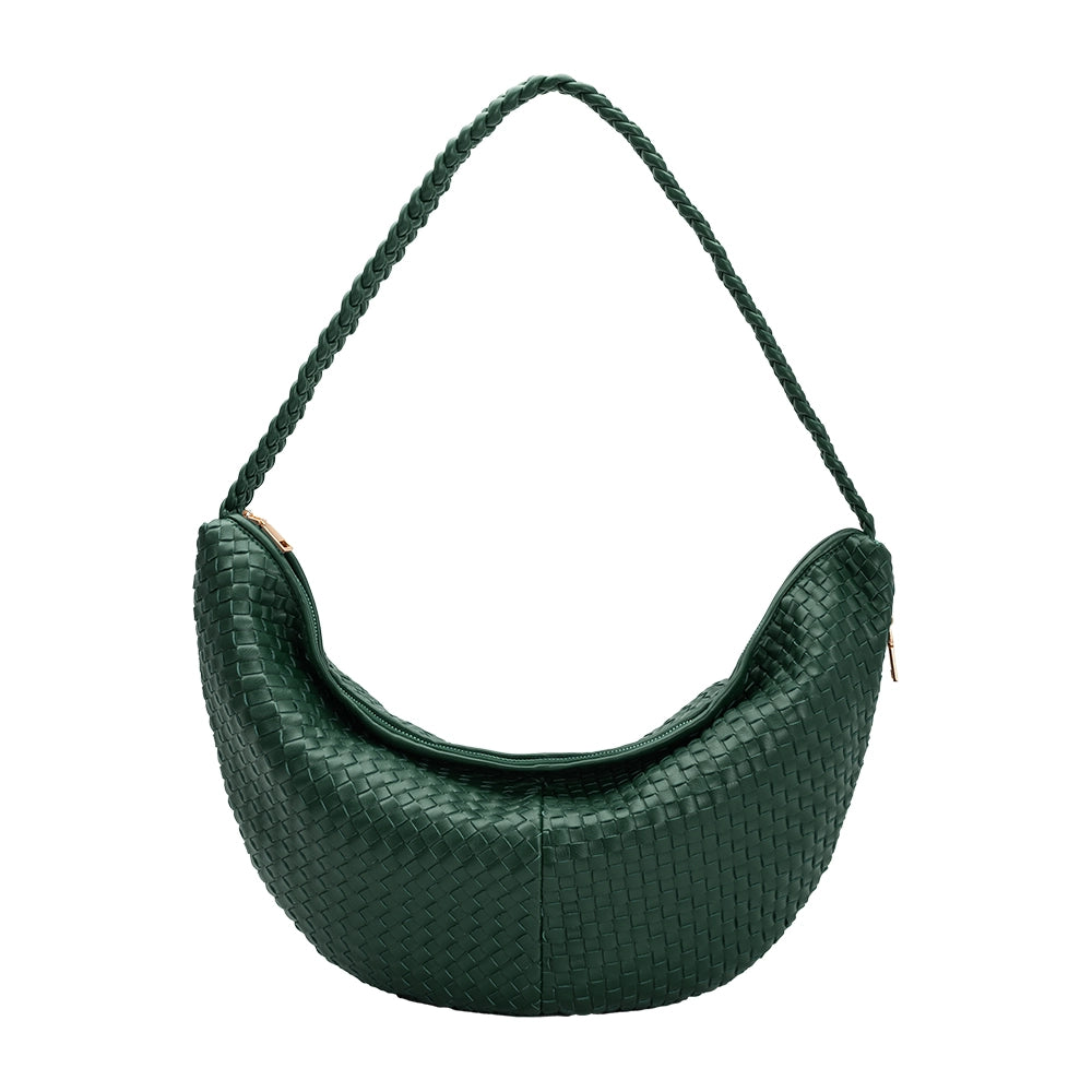 raquel green xl recycled shoulder bag