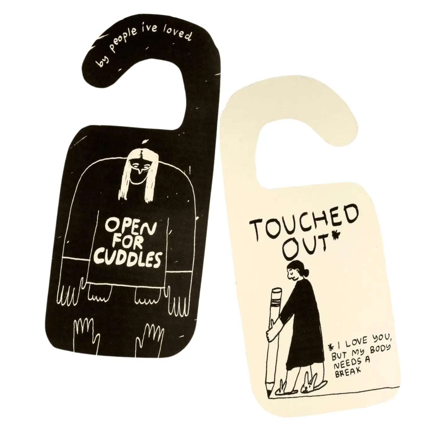 touched out door hanger