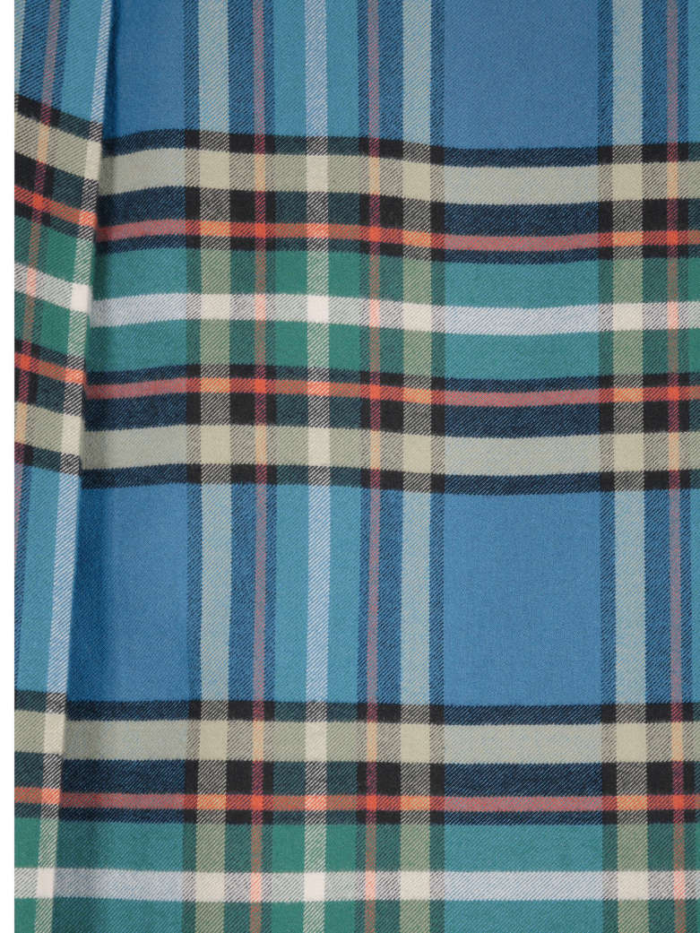 tartan flannel pleated skirt