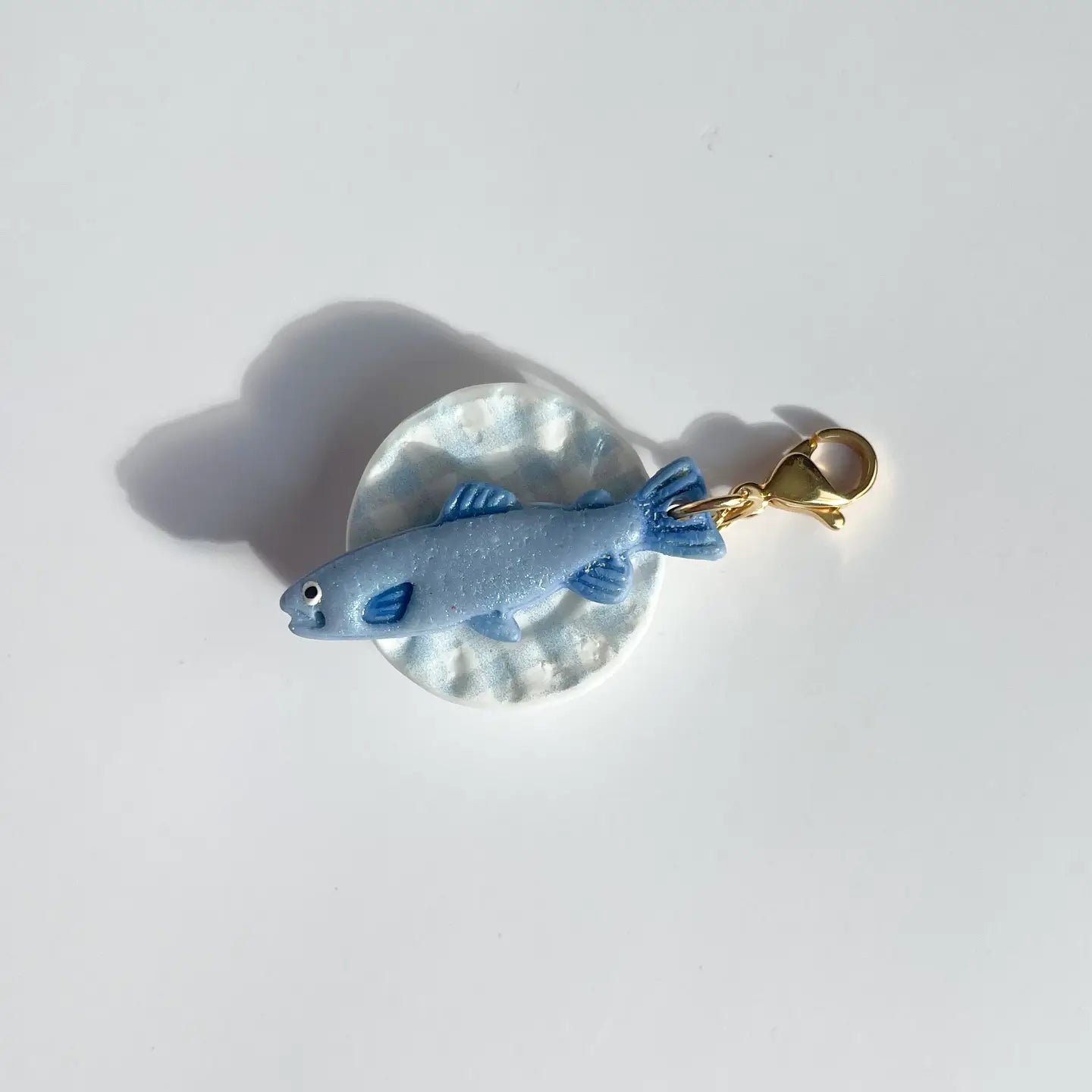 blue fancy fish bag charm