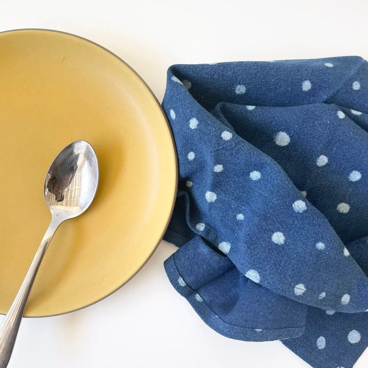 indigo dots napkins