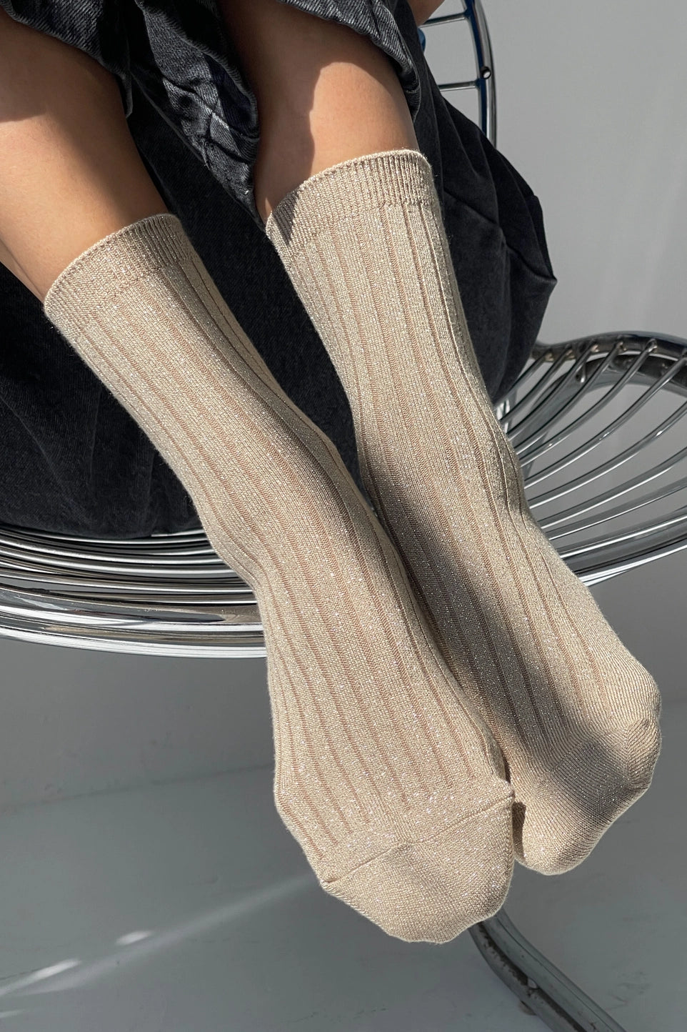'her socks' - modal lurex