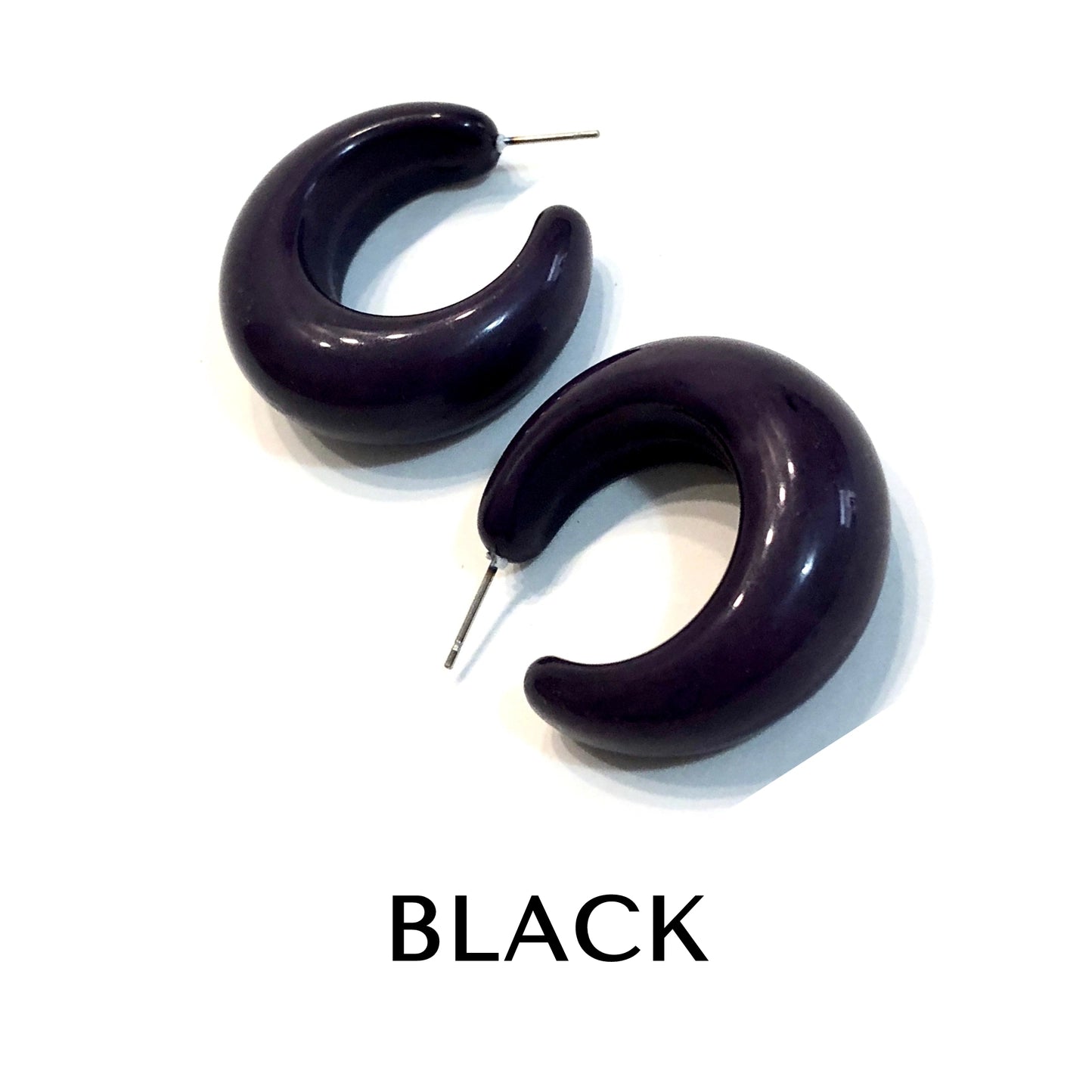 chunky lucille lucite hoop earrings