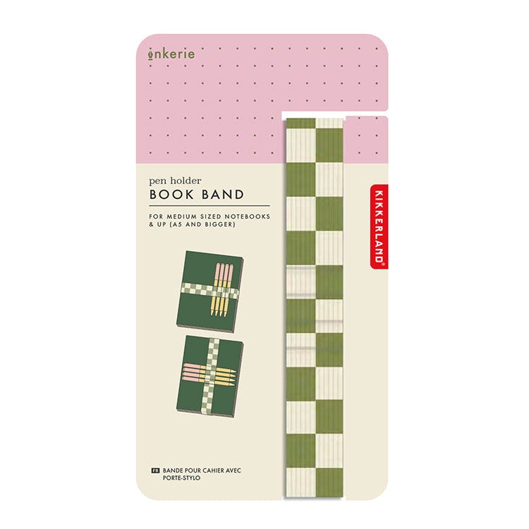 green pen holder book band
