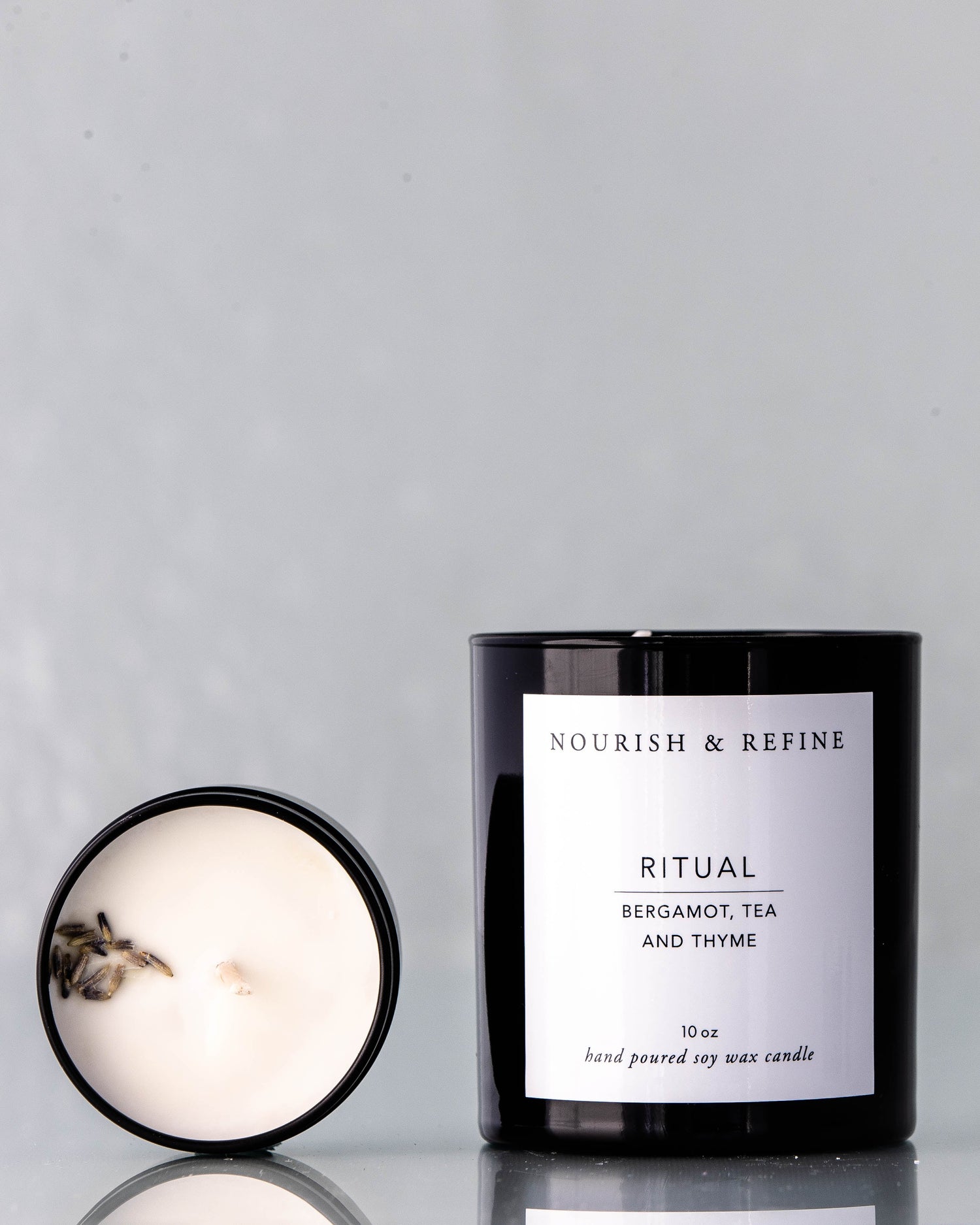 ritual bergamot, tea and thyme candle