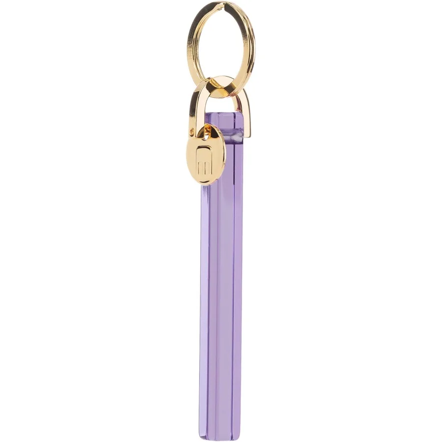 Milloo Leather Handwoven Keyring with Clip - Purple