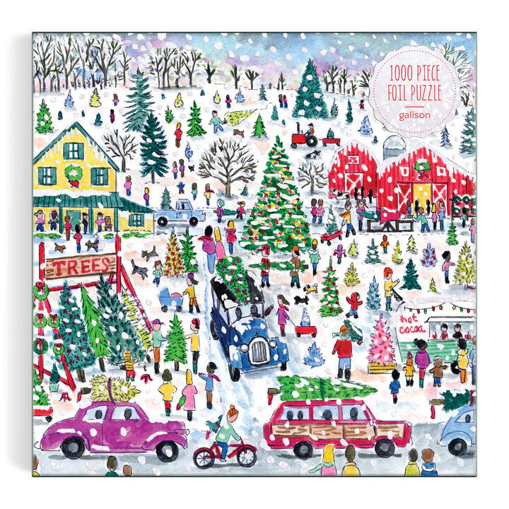 michael storrings christmas tree farm 1000 piece foil puzzle