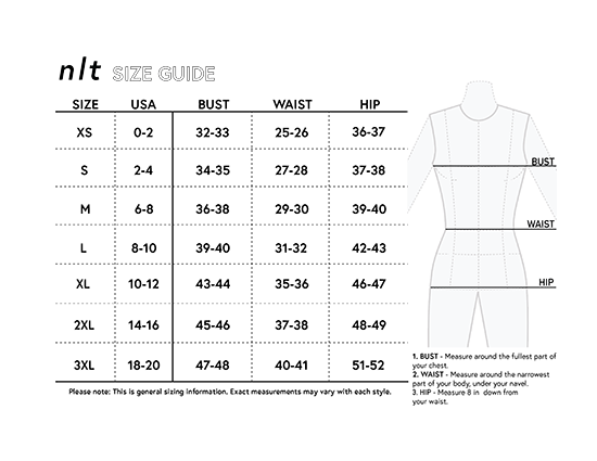 NLT size guide