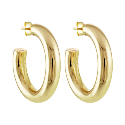 1.5&quot; perfect hoops in gold