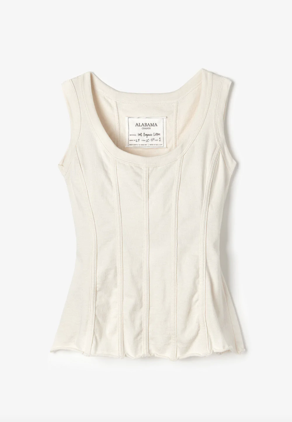 alabama chanin corset top in natural