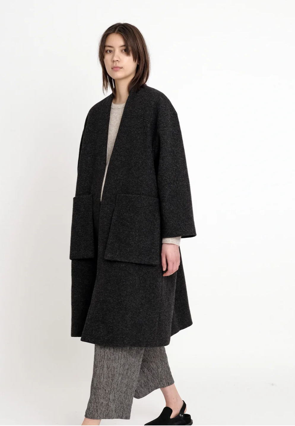 pocket long coat